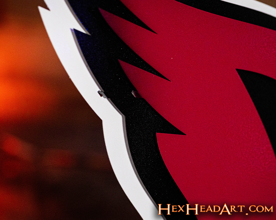 Arizona Cardinals Mascot 3D Vintage Metal Wall Art