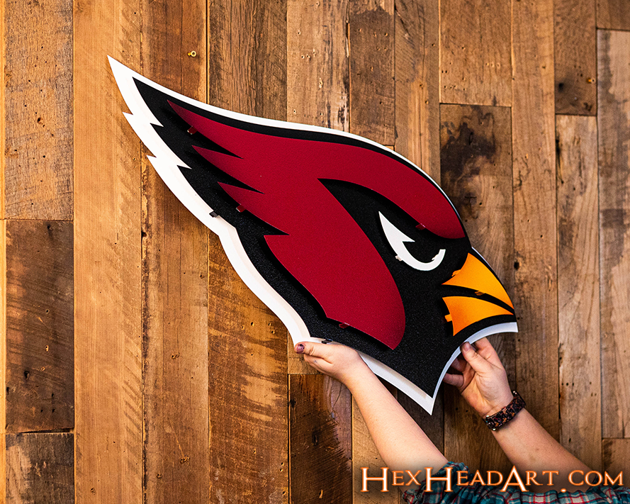 Arizona Cardinals Mascot 3D Vintage Metal Wall Art