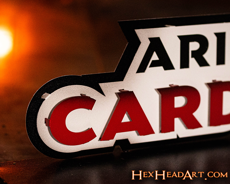 Arizona Cardinals Namemark 3D Vintage Metal Wall Art