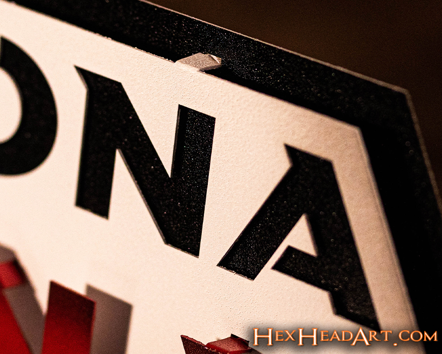 Arizona Cardinals Namemark 3D Vintage Metal Wall Art