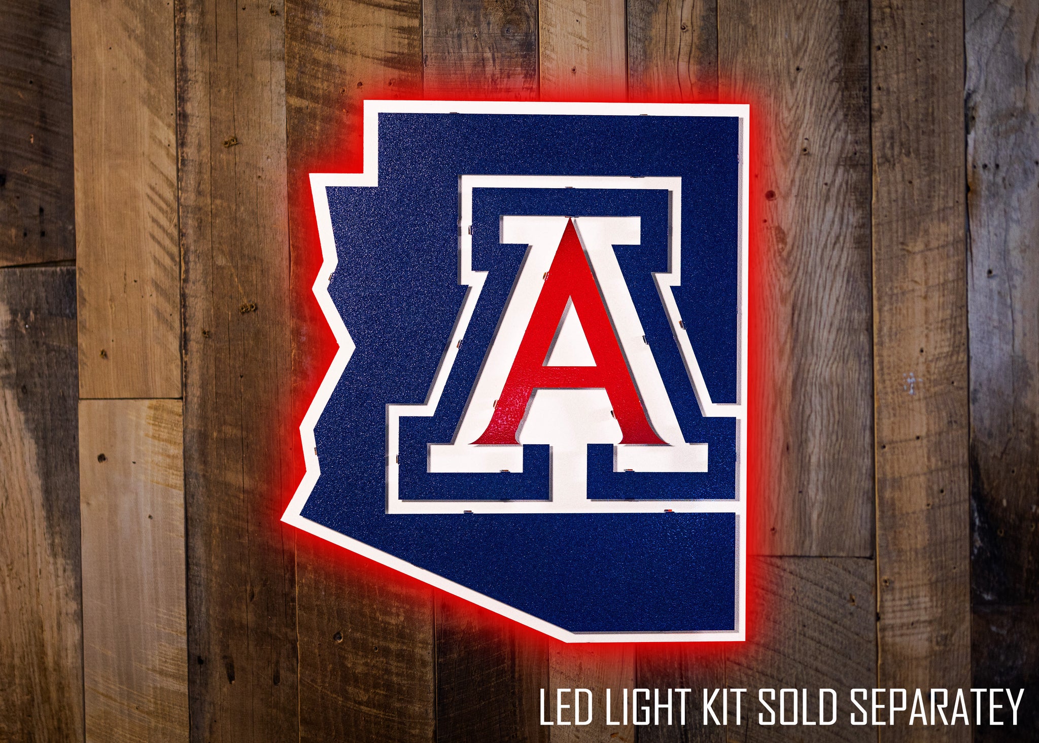 Arizona Wildcats A 3D Artwork 21 x 19 – Hex Head Art