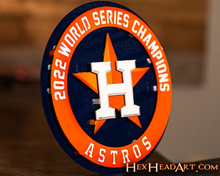 Load image into Gallery viewer, Houston Astros World Series 2022 GIFT COLLECTION 3D Metal Wall Art
