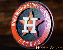 Load image into Gallery viewer, Houston Astros World Series 2022 GIFT COLLECTION 3D Metal Wall Art
