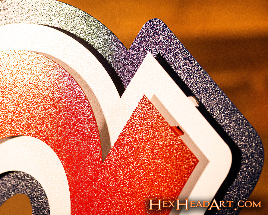 Atlanta Braves 1972-1980 "a" 3 layer Vintage Metal Wall Art