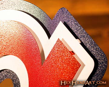 Atlanta Braves 1972-1980 "a" 3 layer Vintage Metal Wall Art