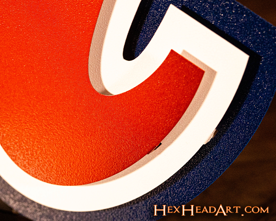 Atlanta Braves 1972-1980 "a" 3 layer Vintage Metal Wall Art