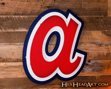 Atlanta Braves 1972-1980 "a" 3 layer Vintage Metal Wall Art