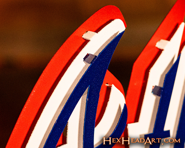 Atlanta Braves Script "ATLANTA" 3D Metal Wall Art