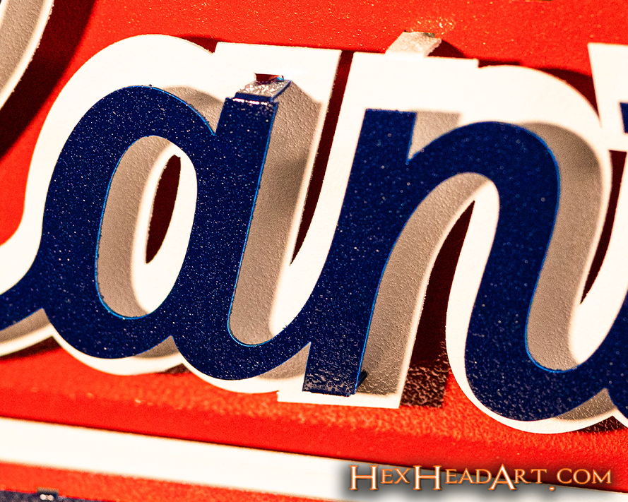 Atlanta Braves Script "ATLANTA" 3D Metal Wall Art