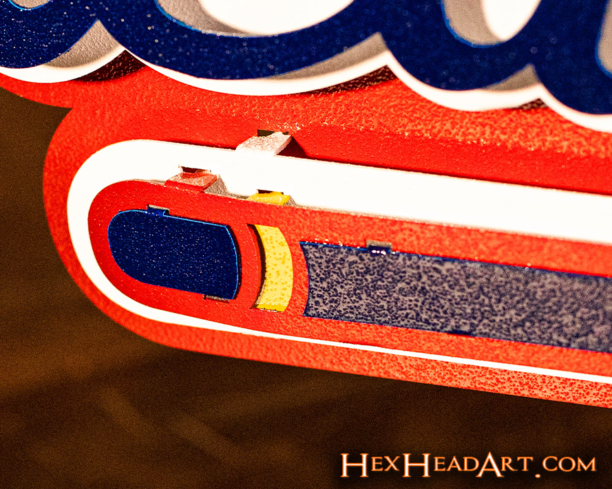 Atlanta Braves Script "ATLANTA" 3D Metal Wall Art