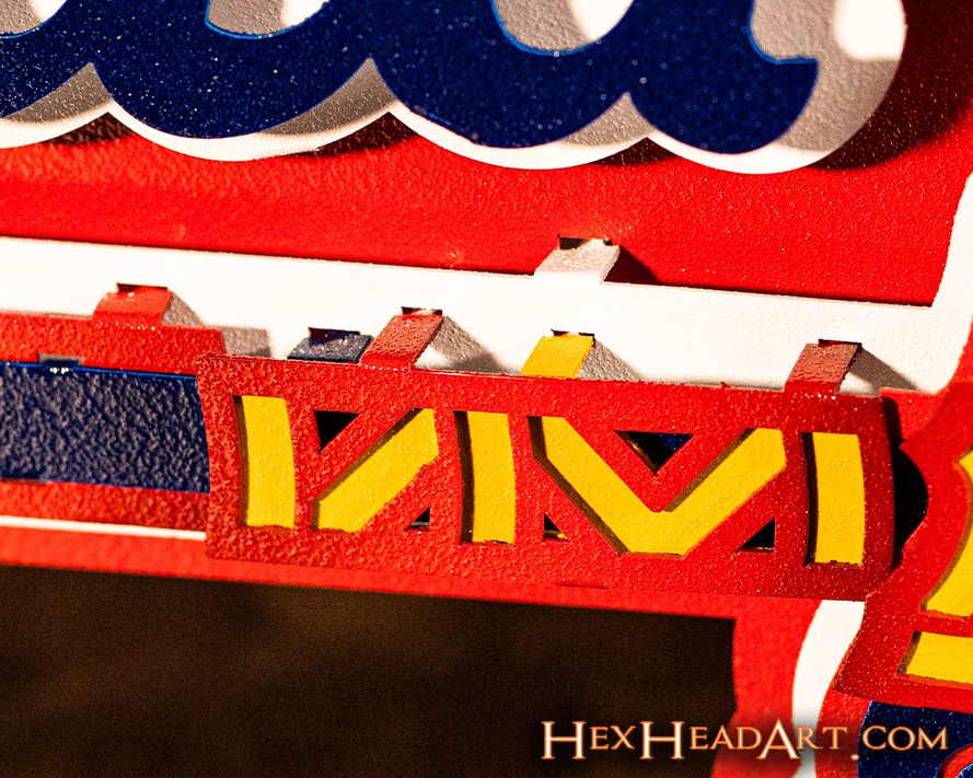 Atlanta Braves Script "ATLANTA" 3D Metal Wall Art