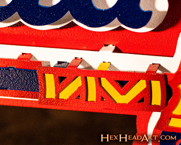 Atlanta Braves Script "ATLANTA" 3D Metal Wall Art