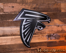Load image into Gallery viewer, MONOCHROME - Atlanta Falcons 3D Vintage Metal Wall Art
