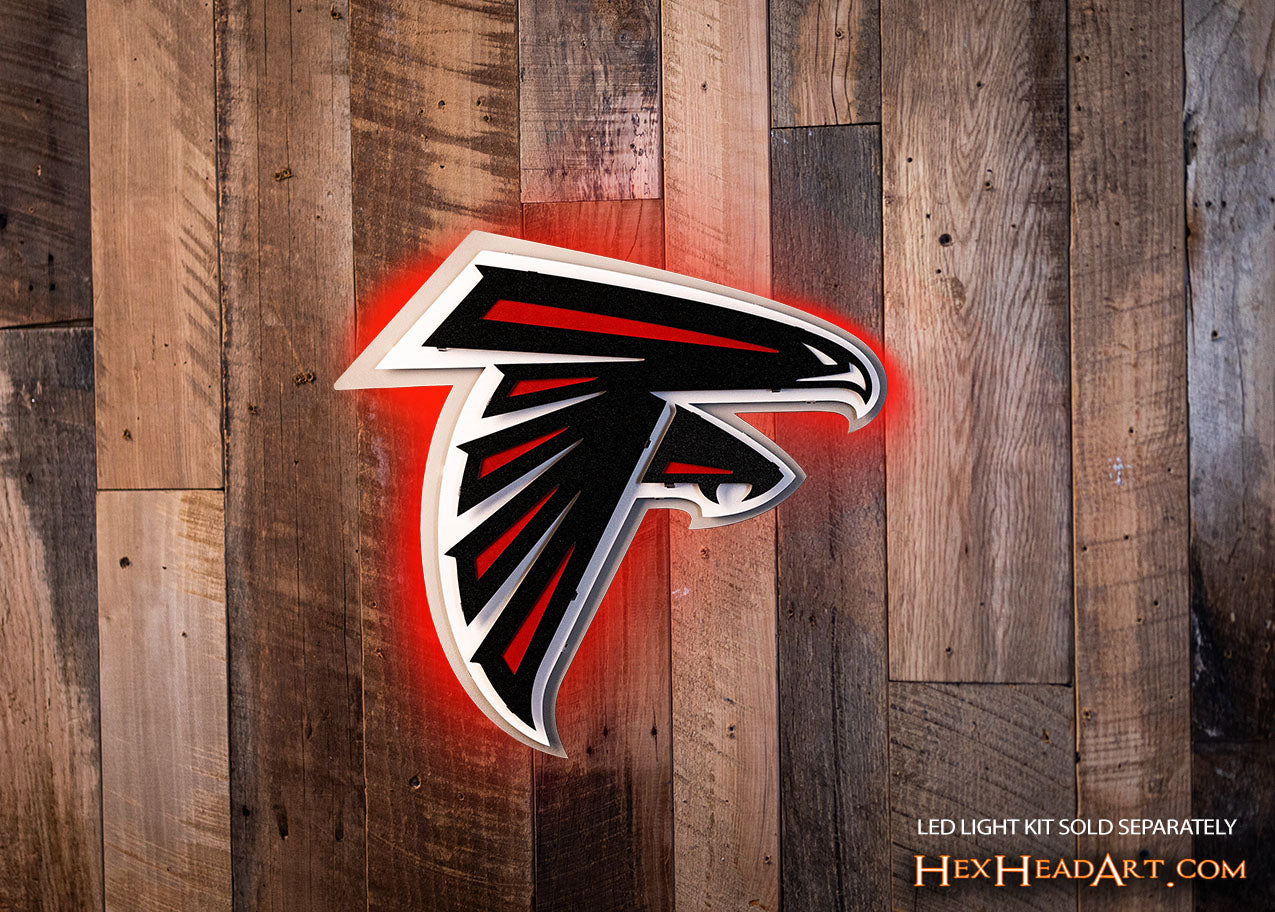 Atlanta Falcons 3D Vintage Metal Wall Art – Hex Head Art