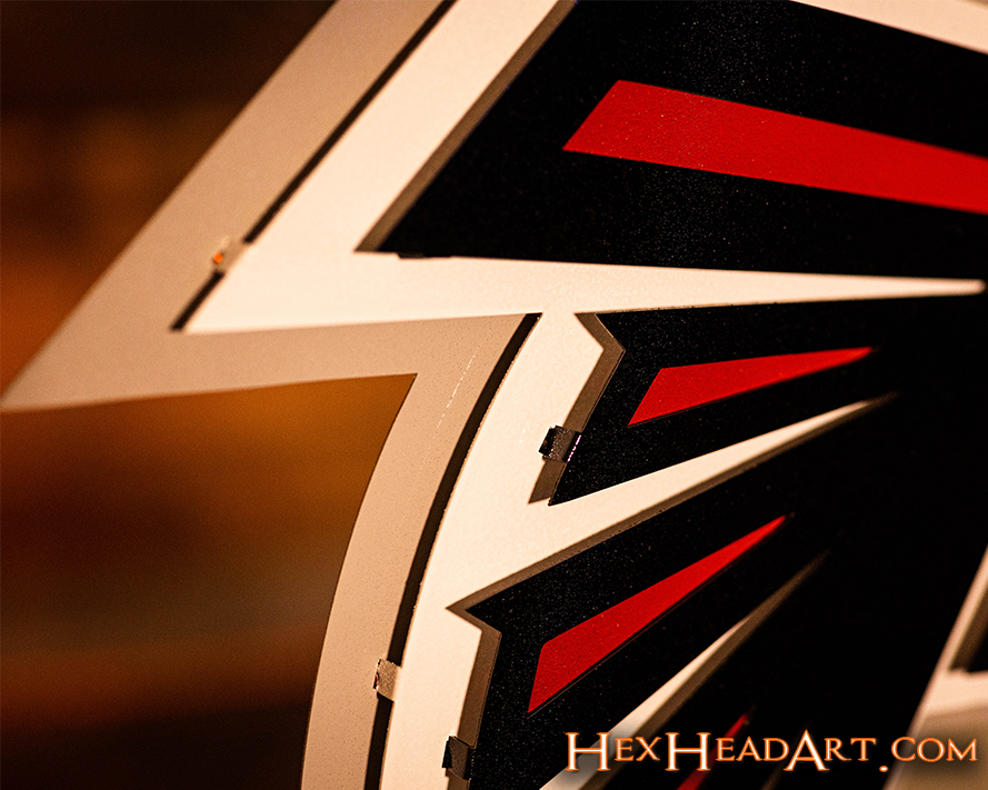 Atlanta Falcons 3D Vintage Metal Wall Art – Hex Head Art