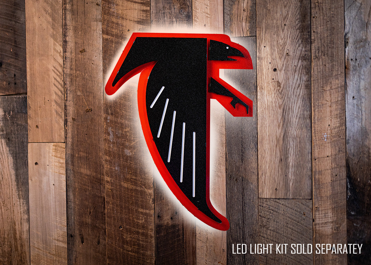 Atlanta Falcons RETRO Dirty Bird Original White 3D Vintage Metal Wall Art  - Hex Head Art