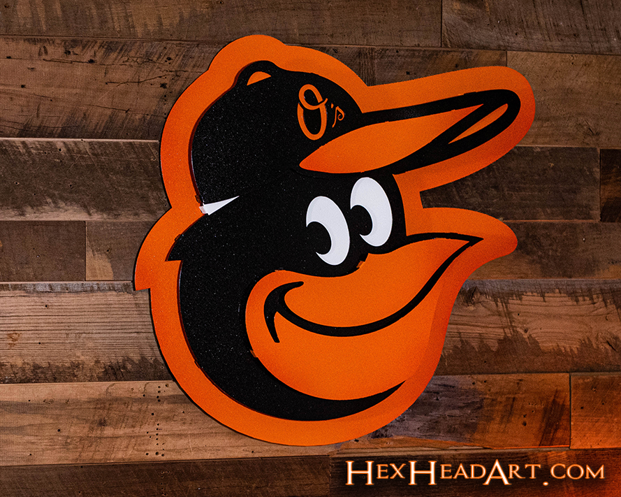 Baltimore Orioles "Oriole Bird" 3D Vintage Metal Wall Art