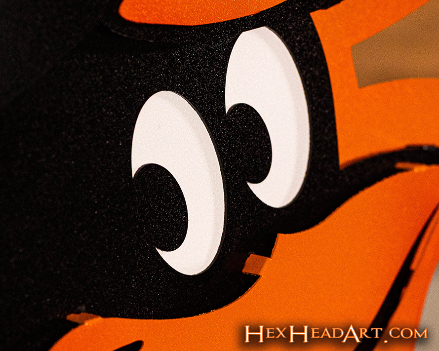 Baltimore Orioles "Oriole Bird" 3D Vintage Metal Wall Art