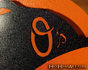 Baltimore Orioles "Oriole Bird" 3D Vintage Metal Wall Art