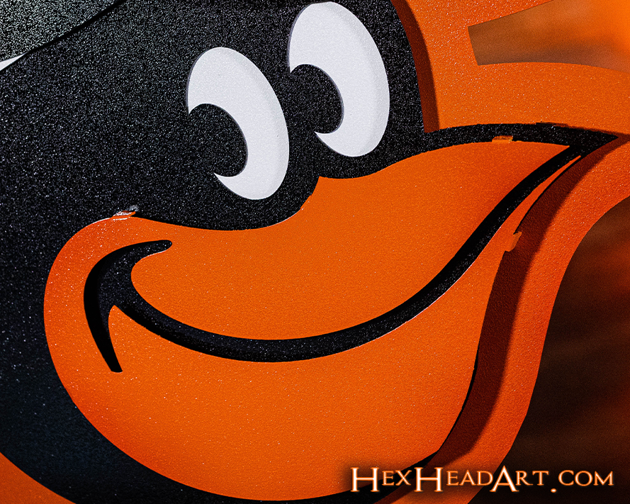 Baltimore Orioles "Oriole Bird" 3D Vintage Metal Wall Art