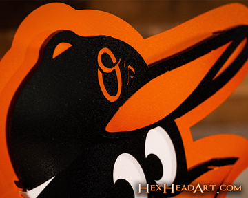 Baltimore Orioles "Oriole Bird" 3D Vintage Metal Wall Art