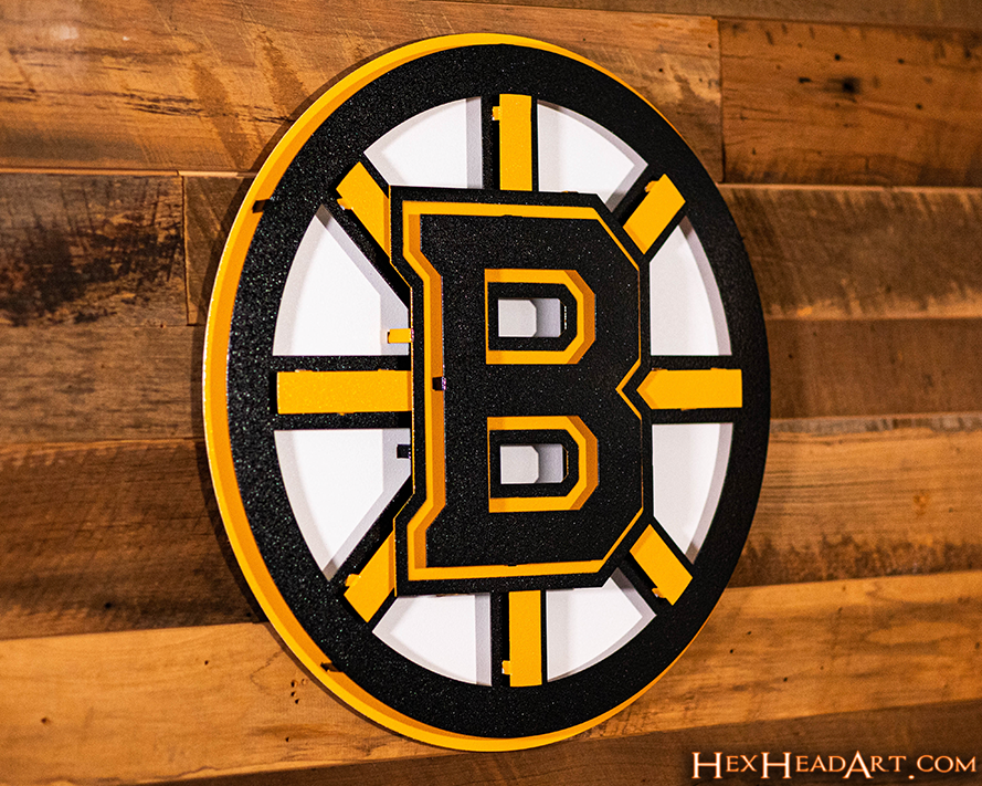 Boston Bruins NHL 3D Vintage Metal Wall Art