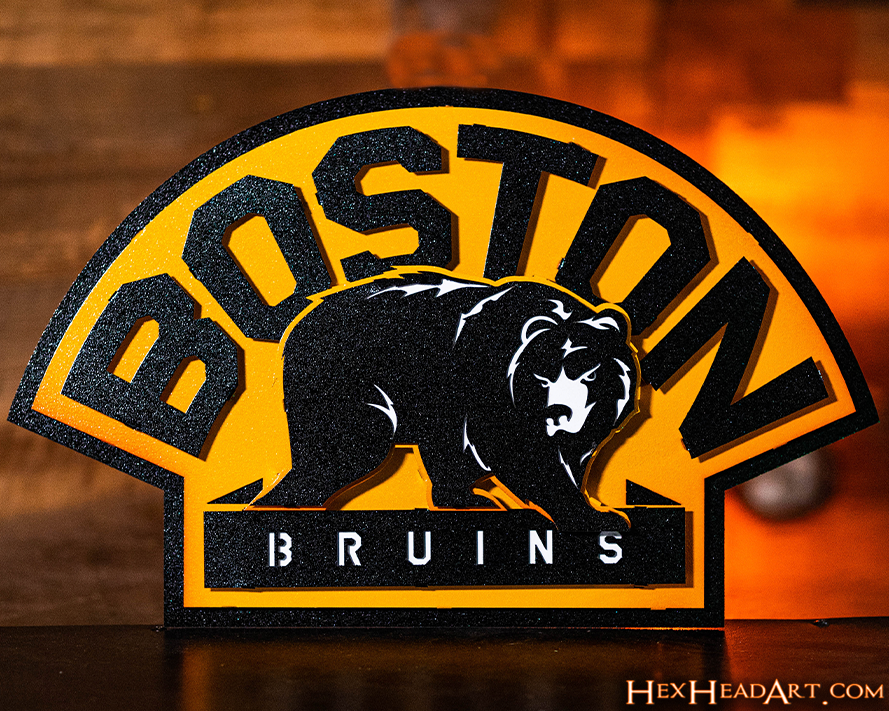 Boston Bruins RETRO 3D Vintage Metal Wall Art
