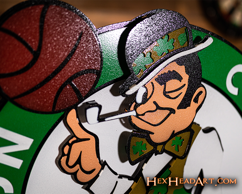 Boston Celtics NBA 3D Vintage Metal Wall Art