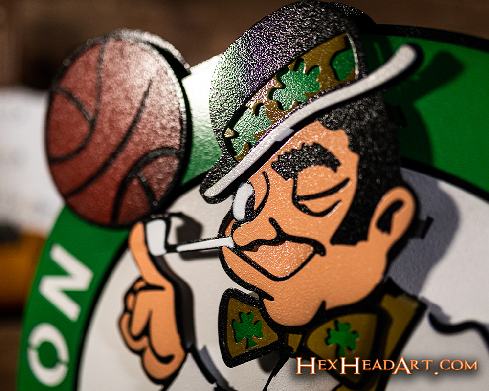 Boston Celtics NBA 3D Vintage Metal Wall Art