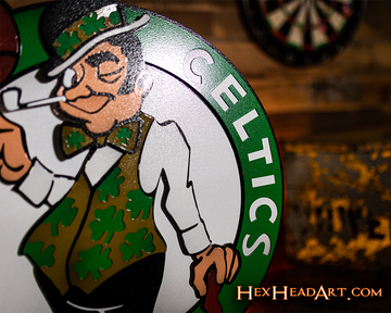 Boston Celtics NBA 3D Vintage Metal Wall Art