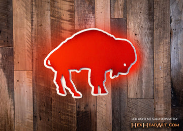 Buffalo Bills RETRO Buffalo 3D Vintage Metal Wall Art