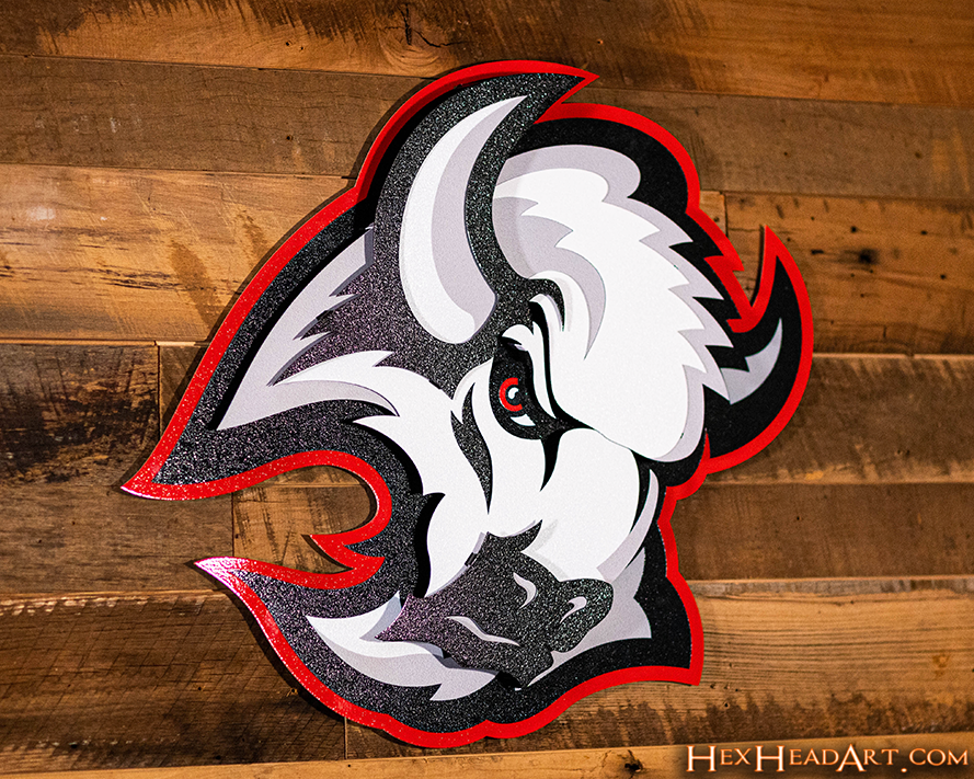 Buffalo Sabres "GOATHEAD"  NHL 3D Vintage Metal Wall Art