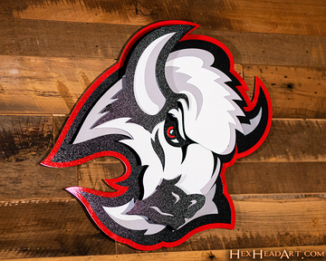 Buffalo Sabres "GOATHEAD"  NHL 3D Vintage Metal Wall Art