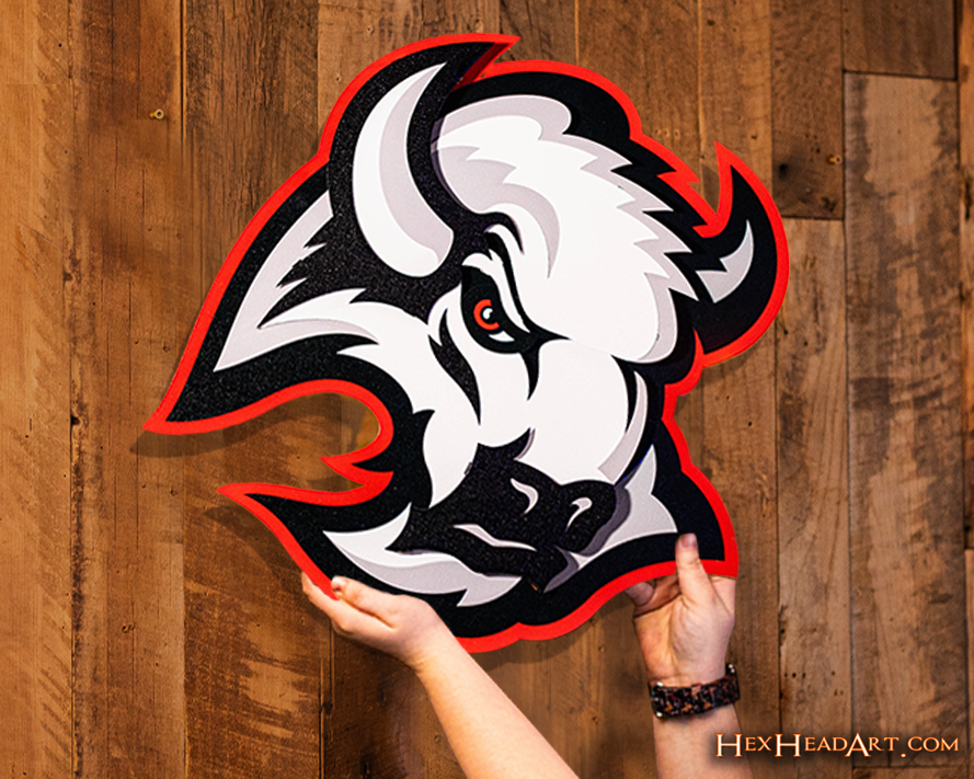Buffalo Sabres "GOATHEAD"  NHL 3D Vintage Metal Wall Art