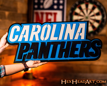 Carolina Panthers Namemark 3D Vintage Metal Wall Art