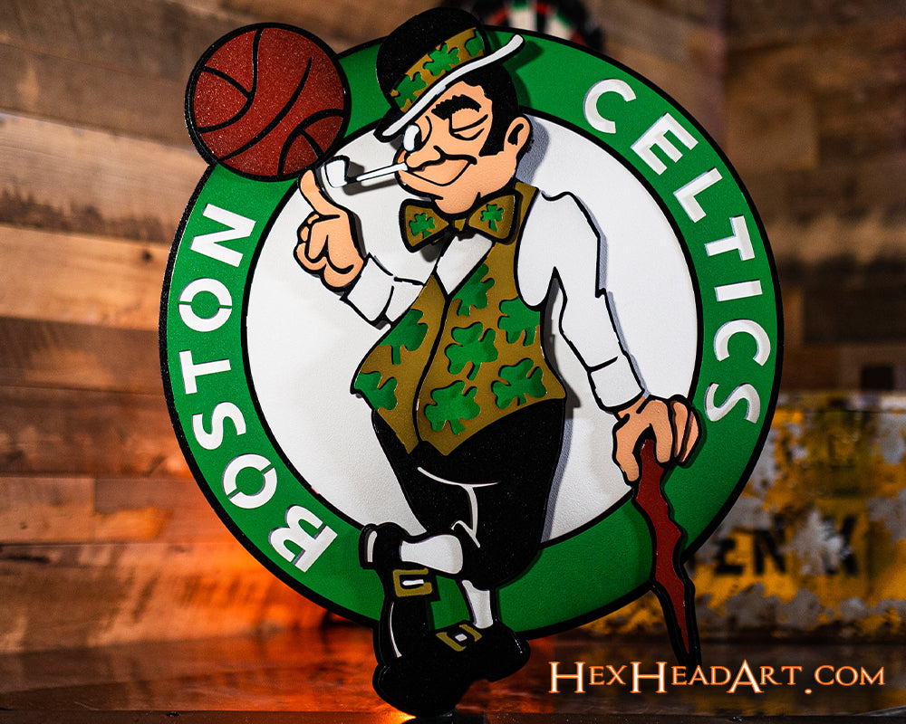 Boston Celtics NBA 3D Vintage Metal Wall Art