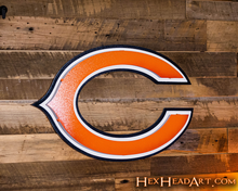 Load image into Gallery viewer, Chicago Bears &quot;C&quot; 3D Vintage Metal Wall Art
