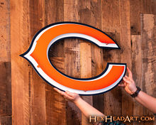 Load image into Gallery viewer, Chicago Bears &quot;C&quot; 3D Vintage Metal Wall Art
