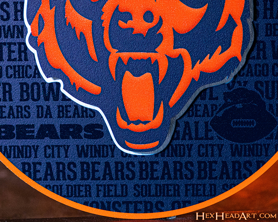 Chicago Bears CRAFT SERIES 3D Embossed Metal Wall Art