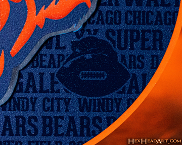 Chicago Bears CRAFT SERIES 3D Embossed Metal Wall Art