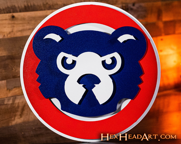 CLOSE OUT -- Chicago Cubs "94-96" 3D Vintage Metal Wall Art
