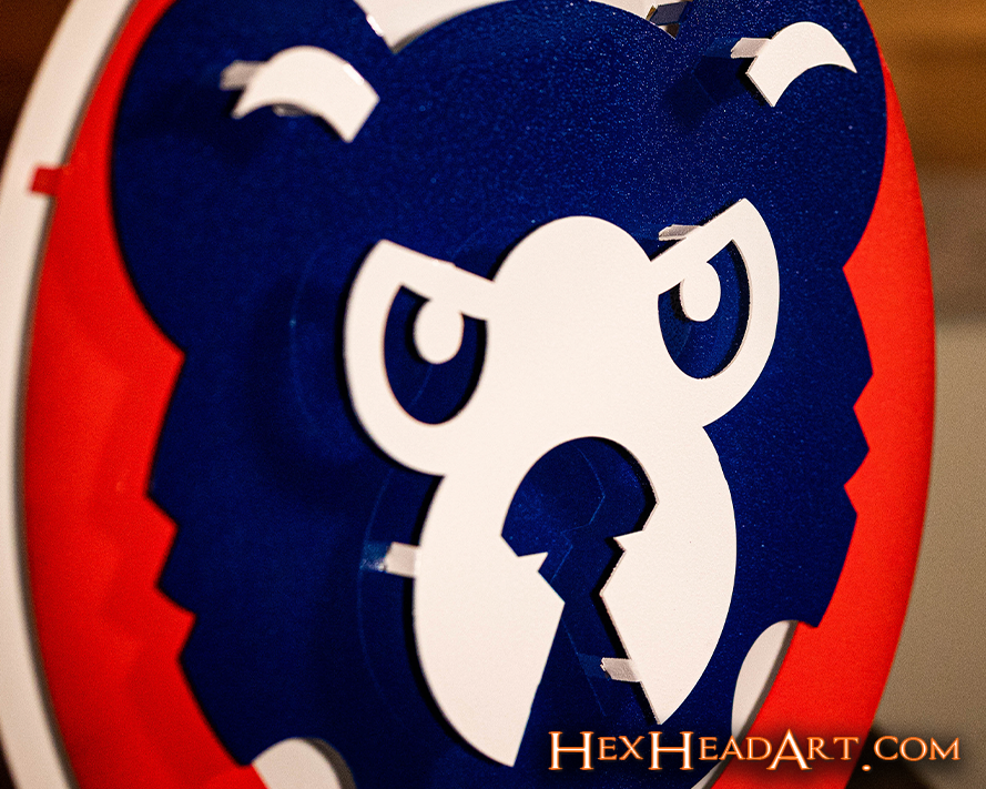 CLOSE OUT -- Chicago Cubs "94-96" 3D Vintage Metal Wall Art