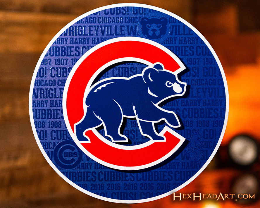 Chicago Cubs CRAFT SERIES 3D Embossed Metal Wall Art