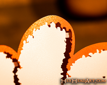 Load image into Gallery viewer, Clemson Tigers PAW - White on Orange 3D Vintage Metal Wall Art
