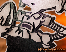 Load image into Gallery viewer, MONOCHROME - Cleveland Browns &quot;Brownie&quot; 3D Vintage Metal Wall Art
