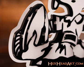 MONOCHROME - Cleveland Browns "Brownie" 3D Vintage Metal Wall Art