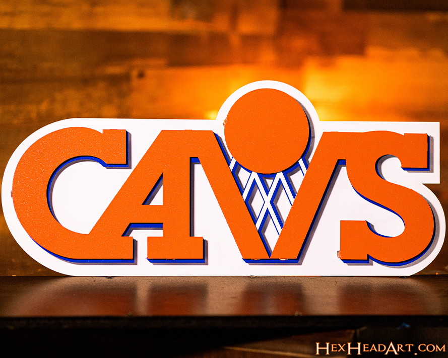 Cleveland Cavaliers "CAVS 1987-1994" 3D Vintage Metal Wall Art