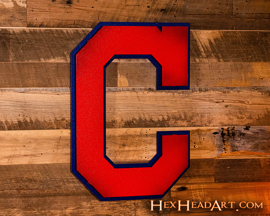 Cleveland Indians Block "C" Layered 3D Metal Wall Art