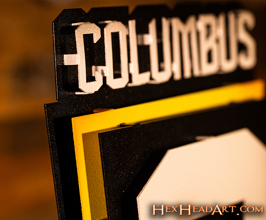 Columbus Crew 3D Vintage Metal Wall Art