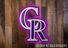 Load image into Gallery viewer, Colorado Rockies CR Logo 3D Metal Wall Art
